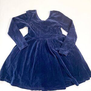 Hanna Andersson Blue Velour Twirl Dress, Size 10